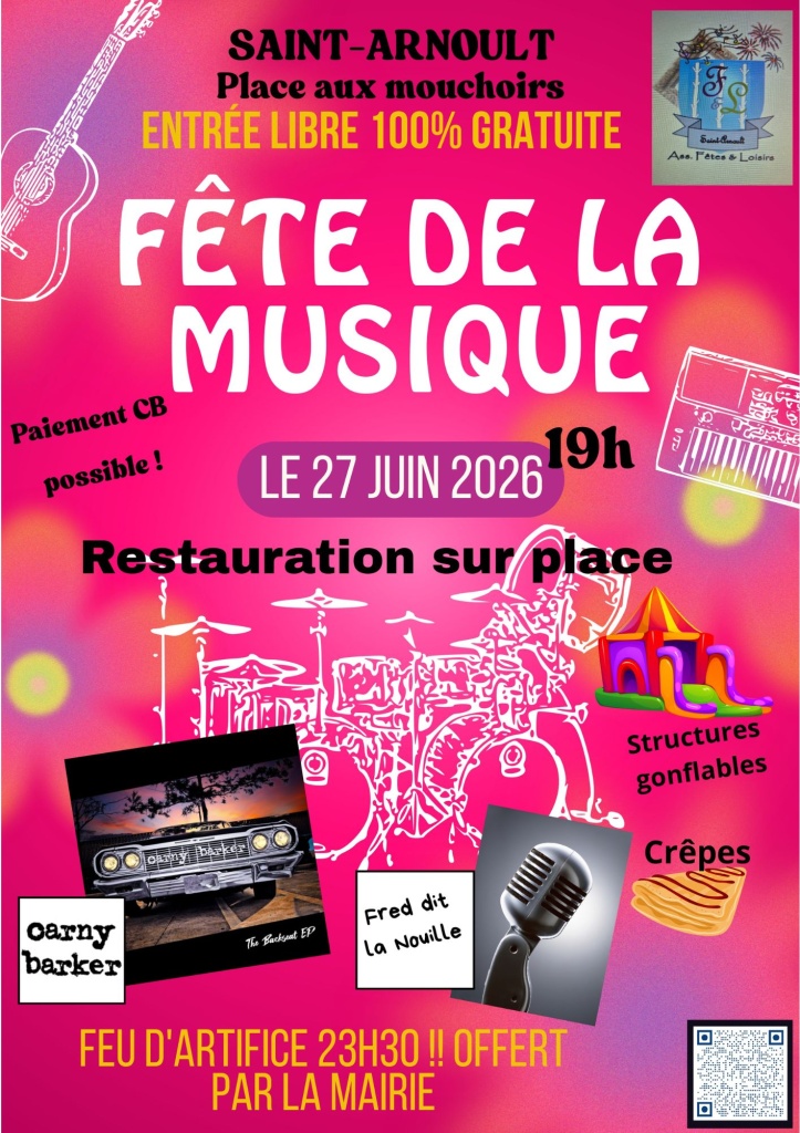 🎶 Fête de la Musique à Saint-Arnoult - 27 juin 2026 🎶
