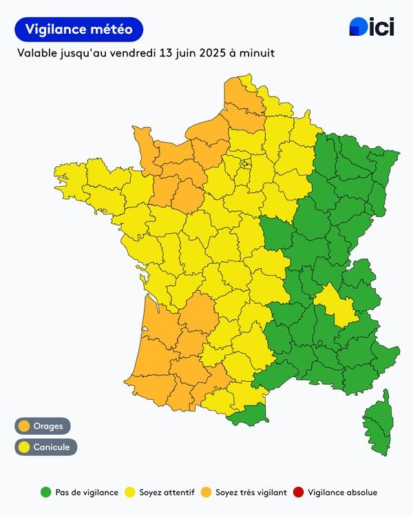 13 juin 2025 VIGILANCE ORANGE '' ORAGES 