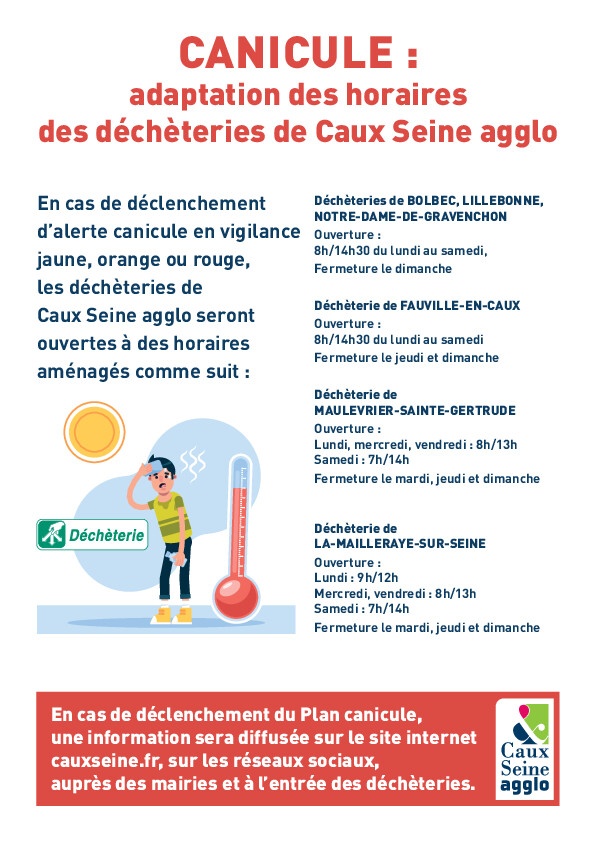 Horaires Déchèteries modifiés