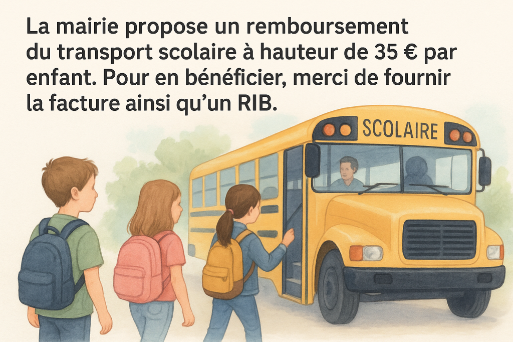 Participation financière au transport scolaire