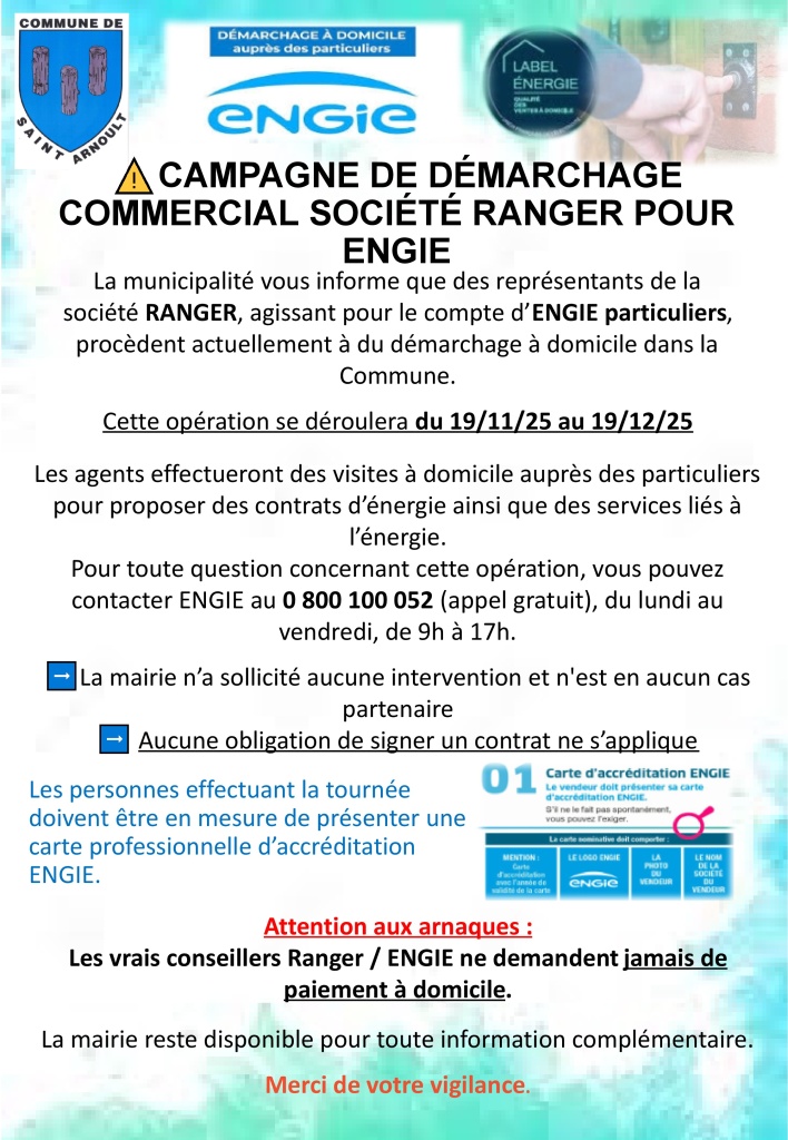 Démarchage RANGER/ENGIE