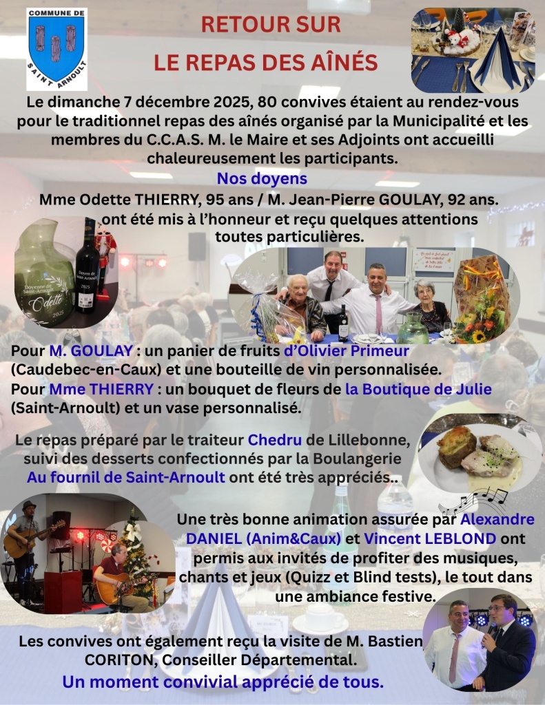Retour sur le repas des aînés 2025