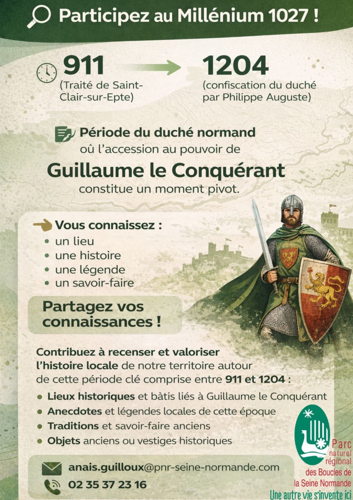 Millénium 1027 - Guillaume LE CONQUÉRANT